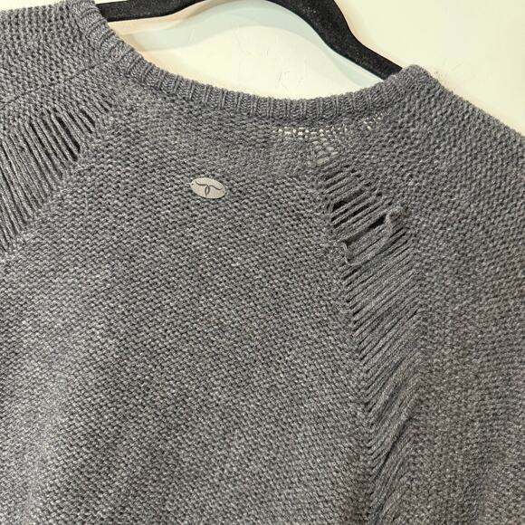 Silk & Cashmere Men's Neo Pullover Sweater Wool Cashmere Renaissance Grey XL - Picture 3 of 9